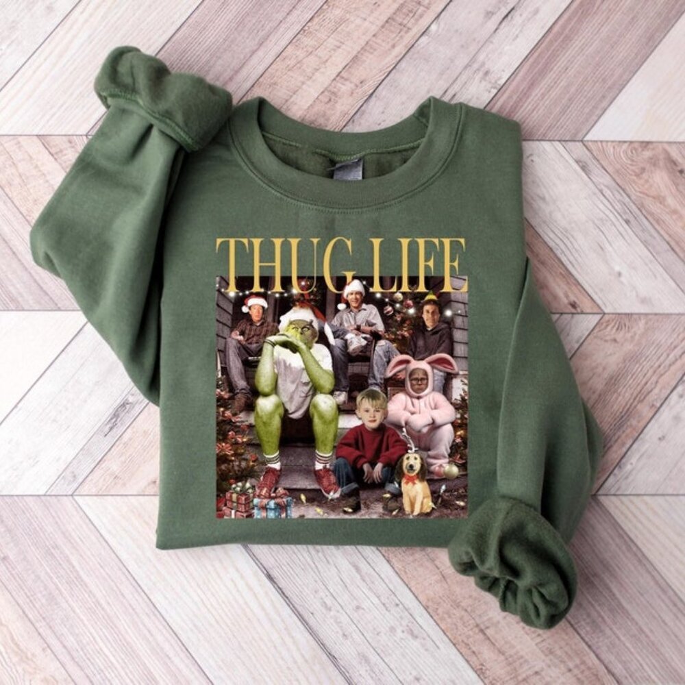 Thug Life Christmas Sweatshirt Christmas Movie Christmas Friends Christmas Gifts